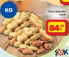 TUZLU KABUKLU FISTIK KG fiyat ve kampanya bilgisi